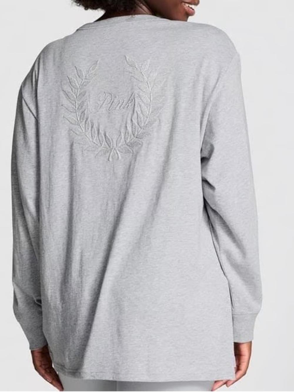 PINK Victoria's Secret Long Sleeve Glitter Shirt